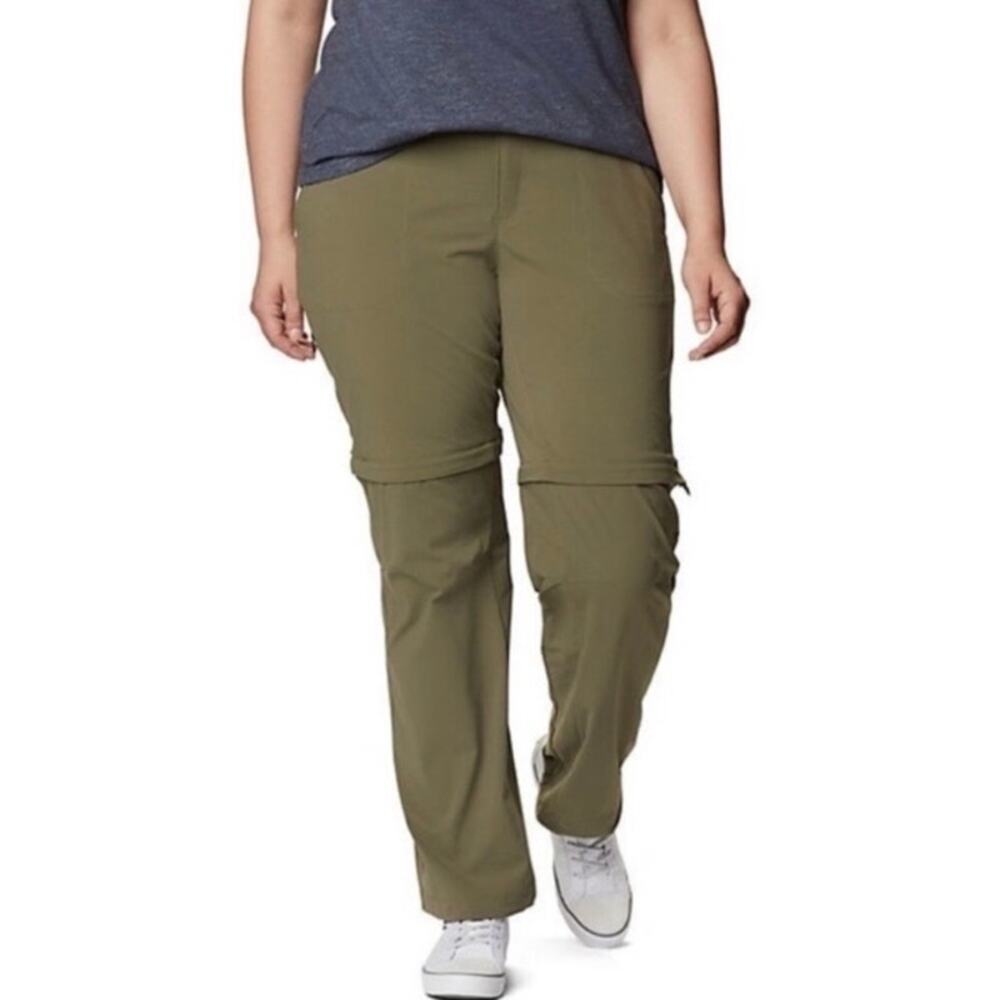 Columbia Women's Saturday Trail II Convertible Pants Plus Size Olive Green
